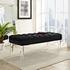 Percival Performance Velvet Bench In Black by Modway Furniture