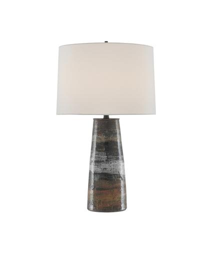 Zadoc Table Lamp In Terracotta & Natural & Cloud & Black by Currey & Company