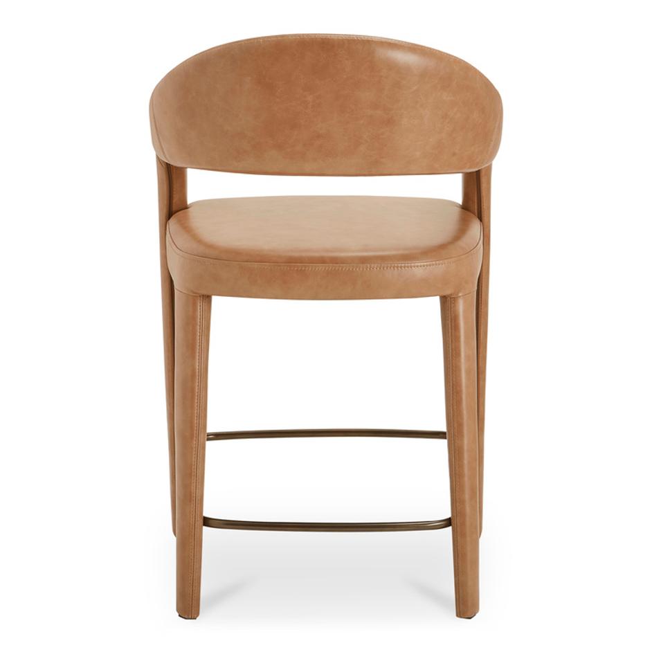 Martens Counter Stool Brown Leather by Moes Home