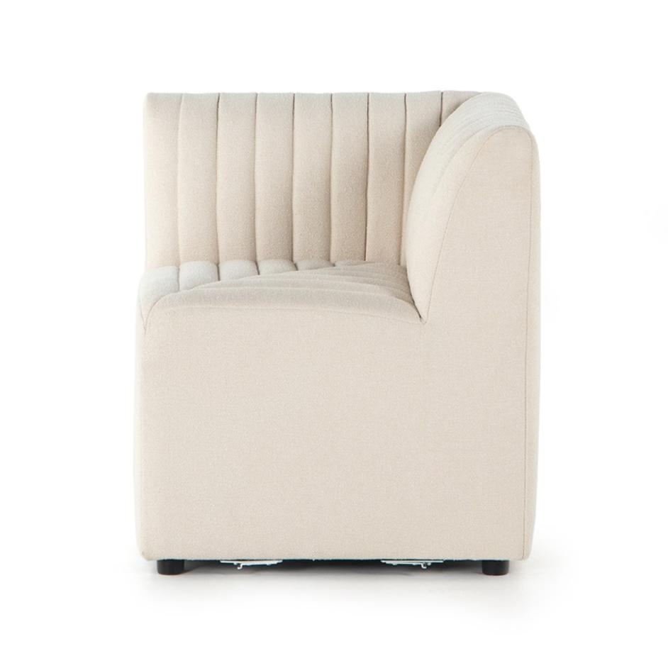 Augustine Corner Dining Bench In Capri Oatm by FOUR HANDS