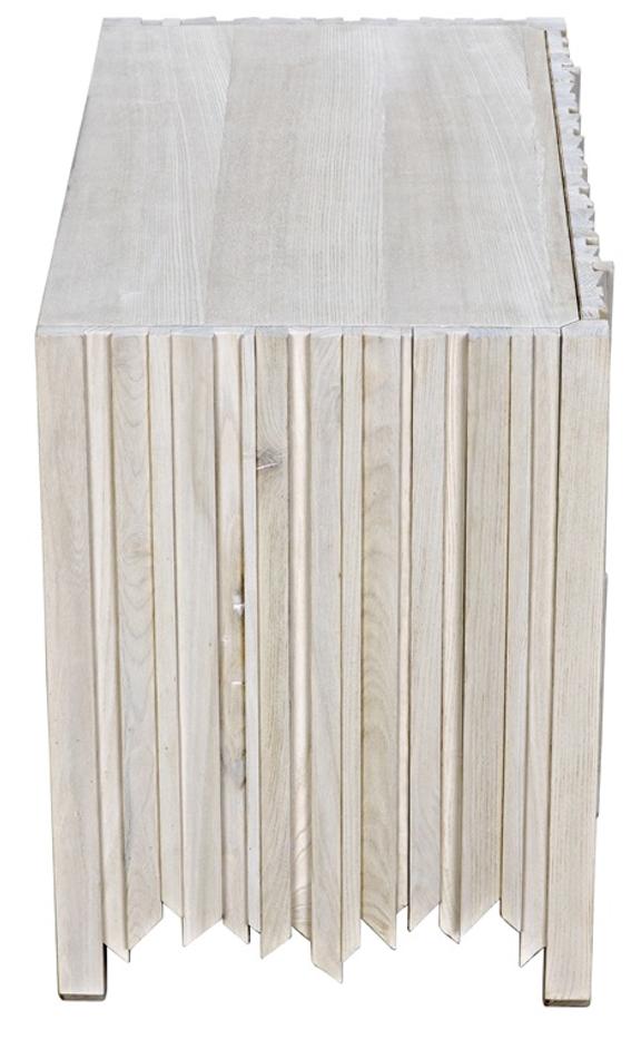 Desdemona 3 Drawer Chest, Bleached Elm by Noir Furniture