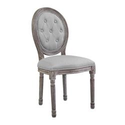 Seneca Vintage French Upholstered Fabric Dining Side Chair In Light Gray by Modway Furniture