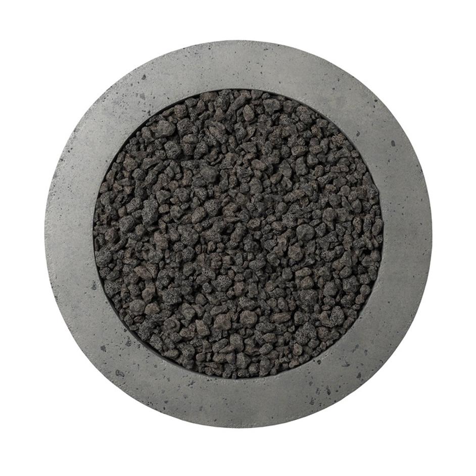 Bronson Outdoor Fire Table In Pewter Concrete by Four Hands