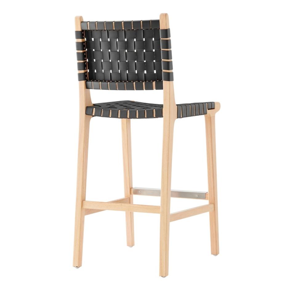 Marco PU Counter Stool, Black by New Pacific Direct