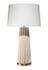  Pleated Ceramic Table Lamp with Linen Shade, Cream by Jamie Young