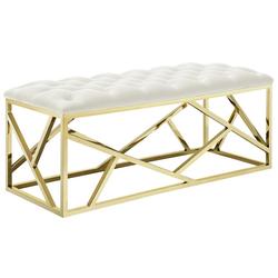 Santoli Bench In Gold Ivory by Modway Furniture