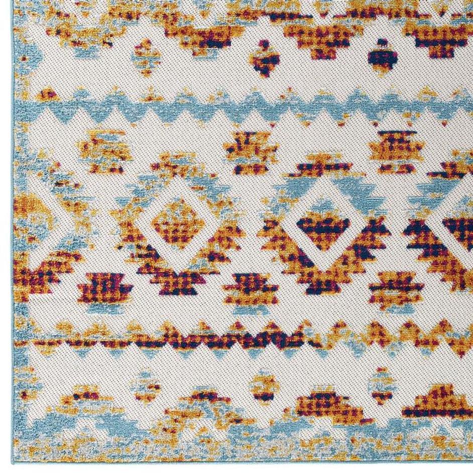 Burket Takara Abstract Diamond Moroccan Trellis 8X10 Indoor And Outdoor Area Rug In Multicolored by Modway Furniture