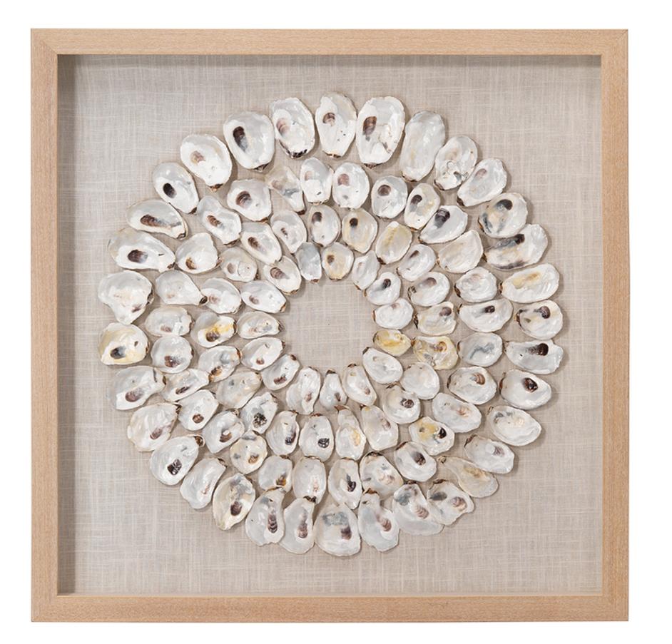 Maldives Framed Wall Art, White Abalone Shells by Jamie Young