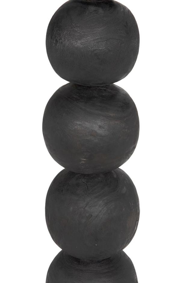 Alpha Munggur and Industrial Steel Sculpture in Burnt Black Finish by Noir Furniture
