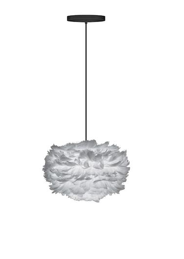 Eos Mini Hardwired Pendant in Grey with Black Cord by UMAGE