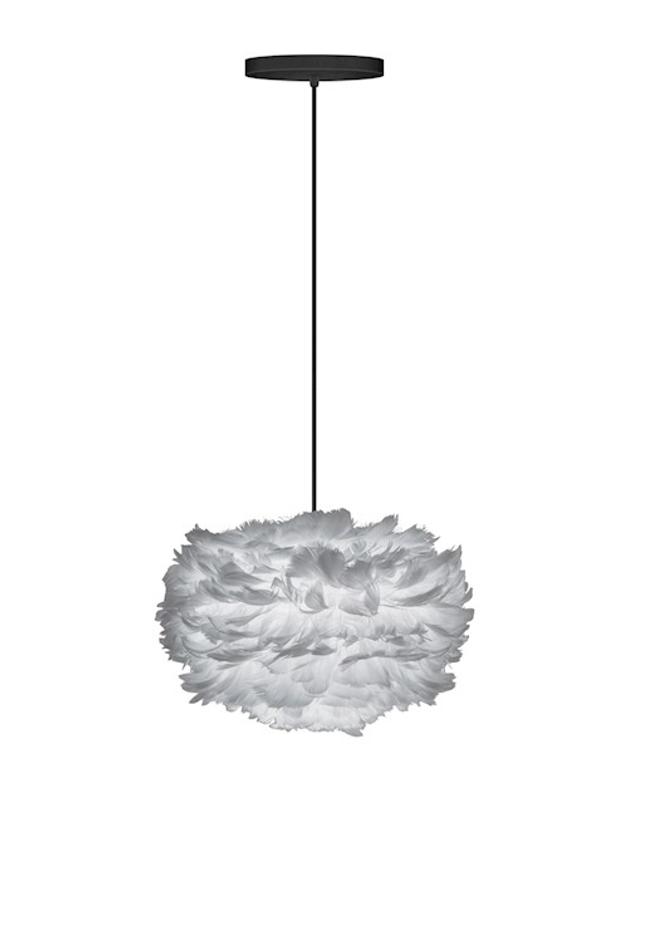 Eos Mini Hardwired Pendant in Grey with Black Cord by UMAGE