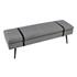 Zuney Fabric Bench In Princeton Gray by New Pacific Direct