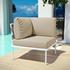 Concord Outdoor Patio Aluminum Corner Sofa In White Beige by Modway Furniture
