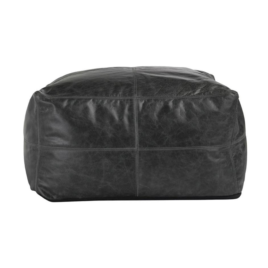 Leather Pouf by Classic Home