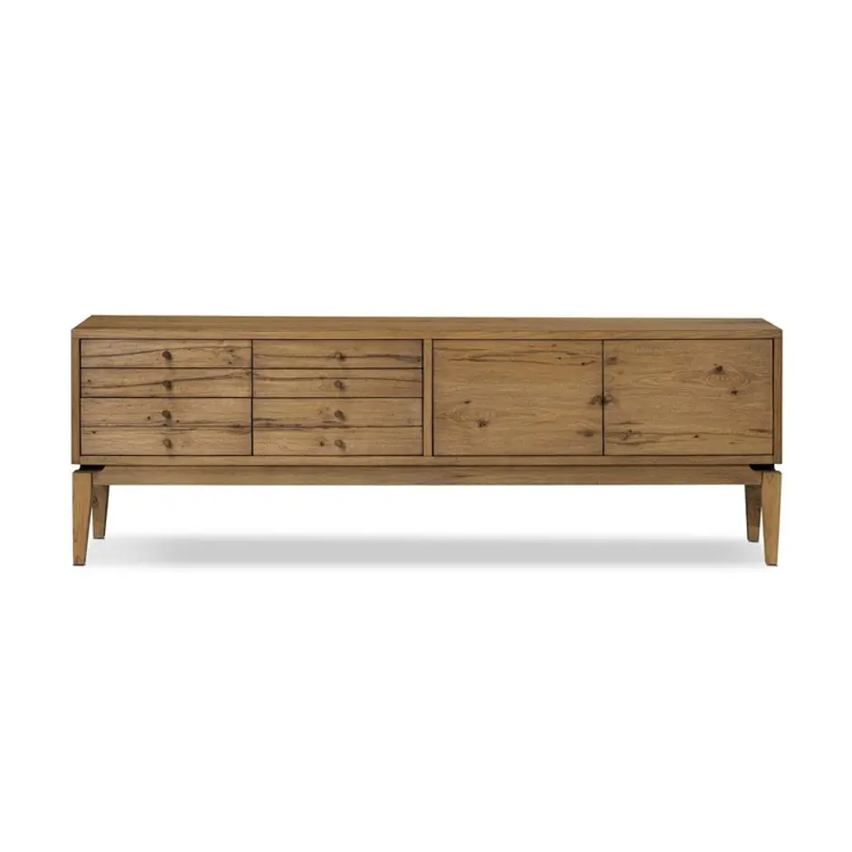 Bergstrom Media Console - Warm Natural Oak Veneer by Four Hands