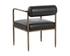 AJANI DINING ARMCHAIR - CHARCOAL BLACK LEATHER by Sunpan