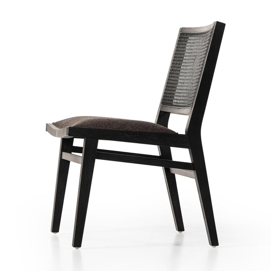 Sage Dining Chair In Antwerp Noir And Brushed Ebony Beech And Brushed Ebony Cane by Four Hands