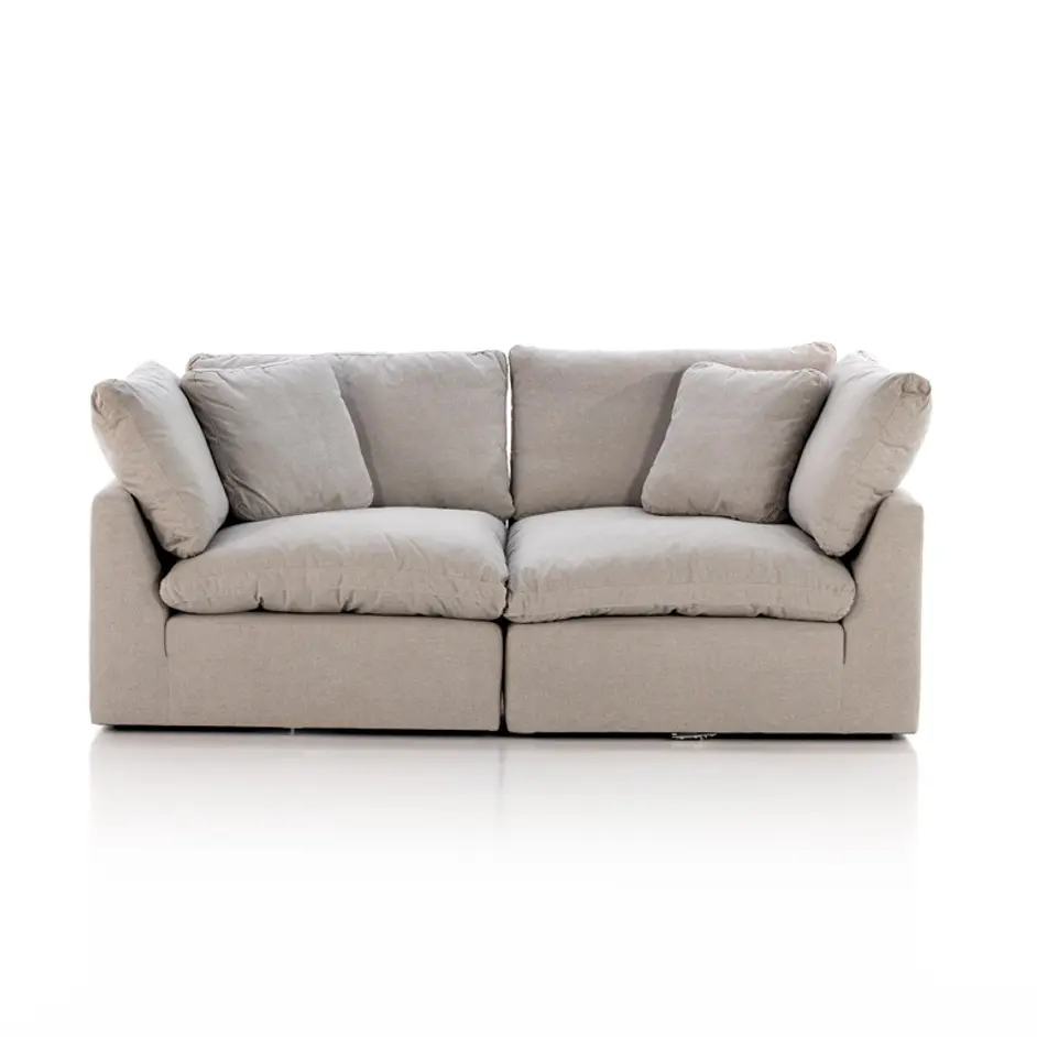 Stevie 2 Pc Sectional Sofa In Dstn Flannel by FOUR HANDS