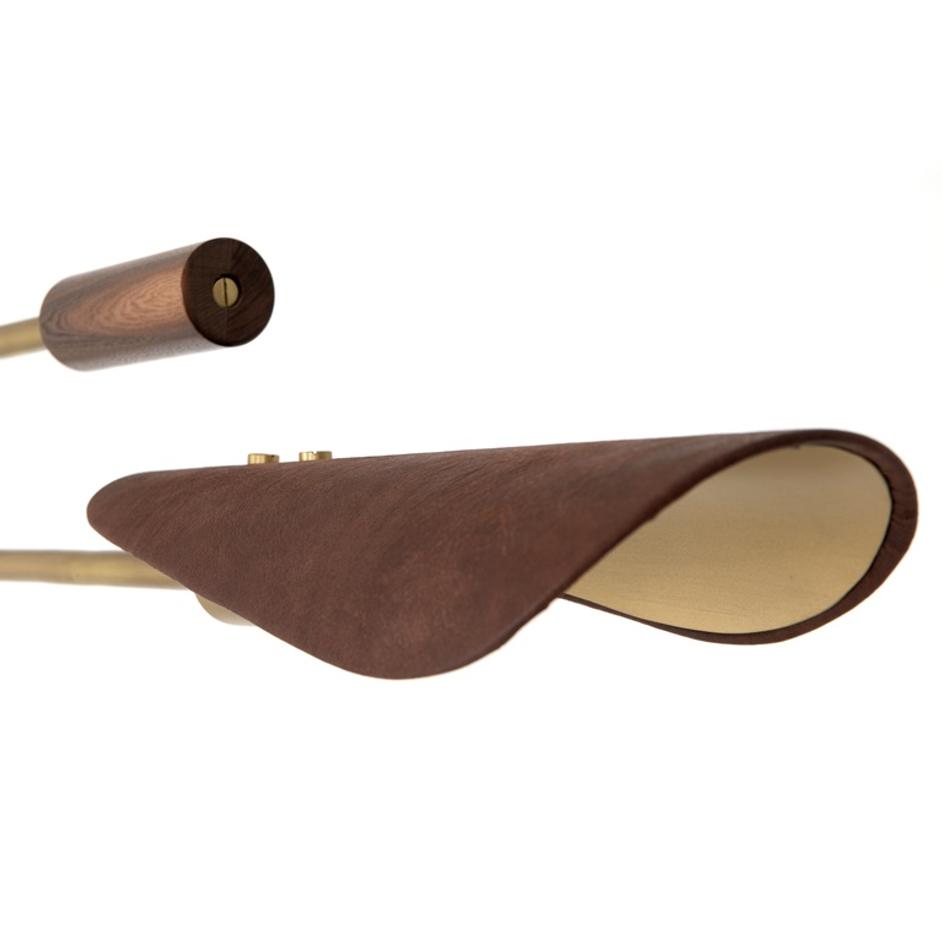 Astrid Chandelier In Dark Brown Leather by FOUR HANDS