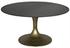 Herno Table, Steel with Brass Finished Base by Noir Furniture