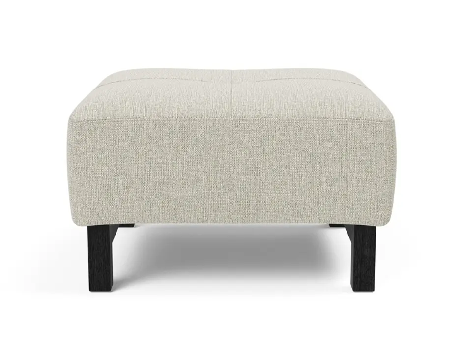 DELUXE EXCESS OTTOMAN in MIXED DANCE NATURAL FABRIC WITH Dark Wood LEGS 527 by INNOVATION USA