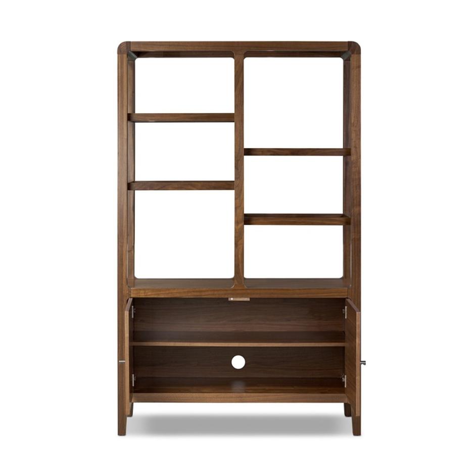 Hawkes Bookcase - Dark Walnut Solid by Four Hands