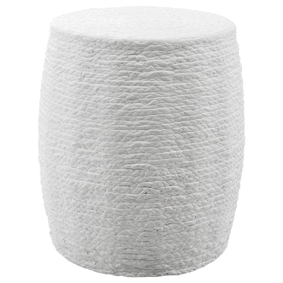 Resort White Accent Stool by Uttermost