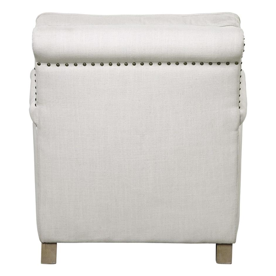 Armstead Antique White Armchair by Uttermost