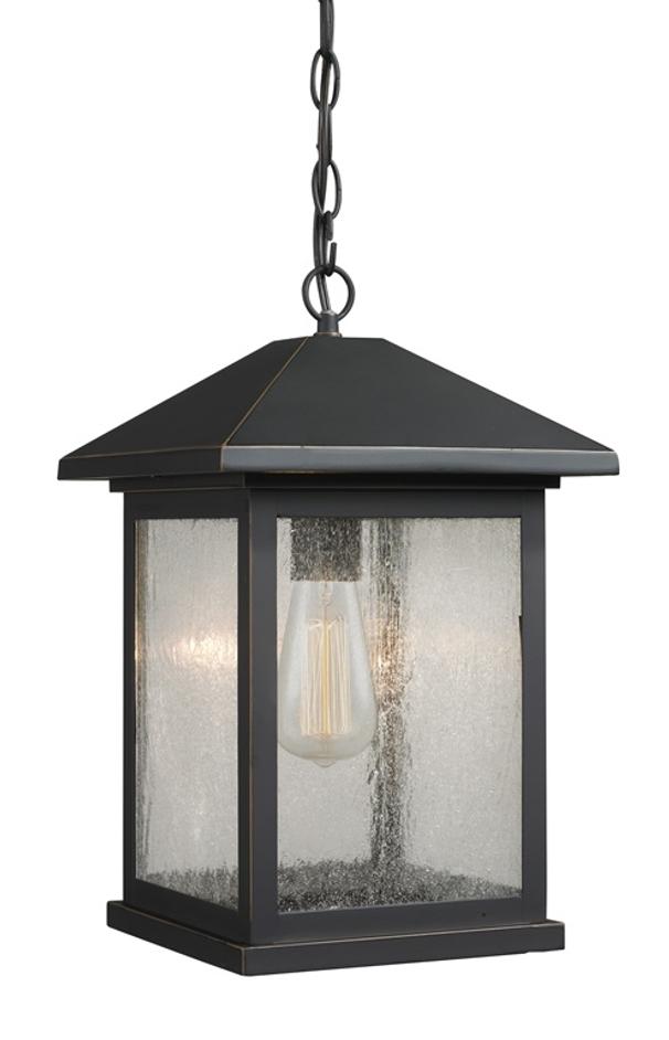 Portland 1 Light Outdoor Chain Light in Oil Rubbed Bronze Finish by Z-Lite