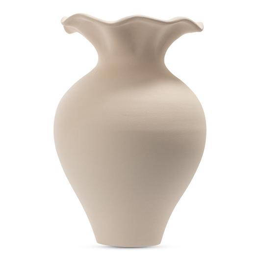 Ruffle 12In Decorative Vessel Ecru by Moes Home