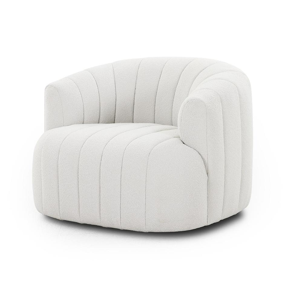 Elliana Swivel Chair In Fiqa Boucle Natural by FOUR HANDS