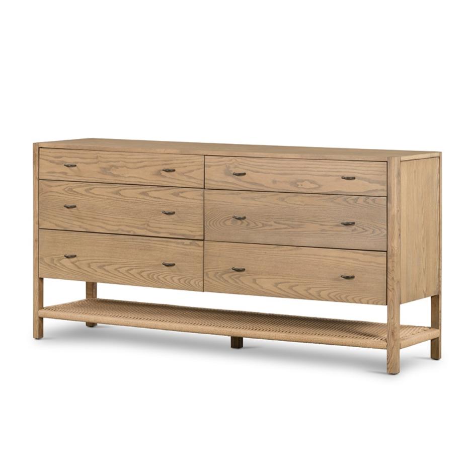 Zuma 6 Drawer Dresser In Dune Ash by FOUR HANDS