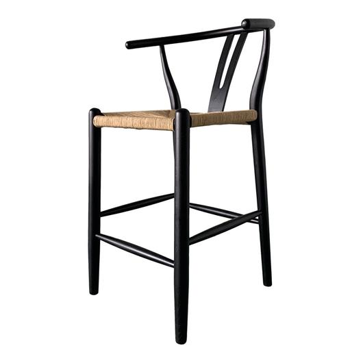 VENTANA COUNTER STOOL BLACK AND NATURAL by Moes Home
