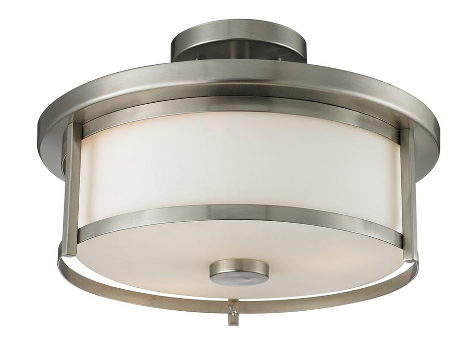 Savannah 2 Light Semi Flush Mount in Brushed Nickel Finish by Z-Lite