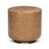 Millo Leather Round Ottoman by Classic Home