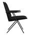 Henderson Sungkai/Mindi and Industrial Steel Chair in Charcoal Black with Black Cotton Fabric by Noir Furniture