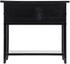 Colonial 2-Drawer Side Table, Distressed Black by Noir Furniture