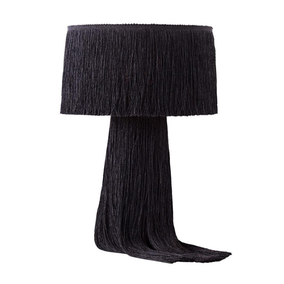 Atolla Black Tassel Table Lamp by tov furniture