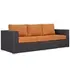 Minerva Outdoor Patio Sofa In Espresso Orange by Modway Furniture