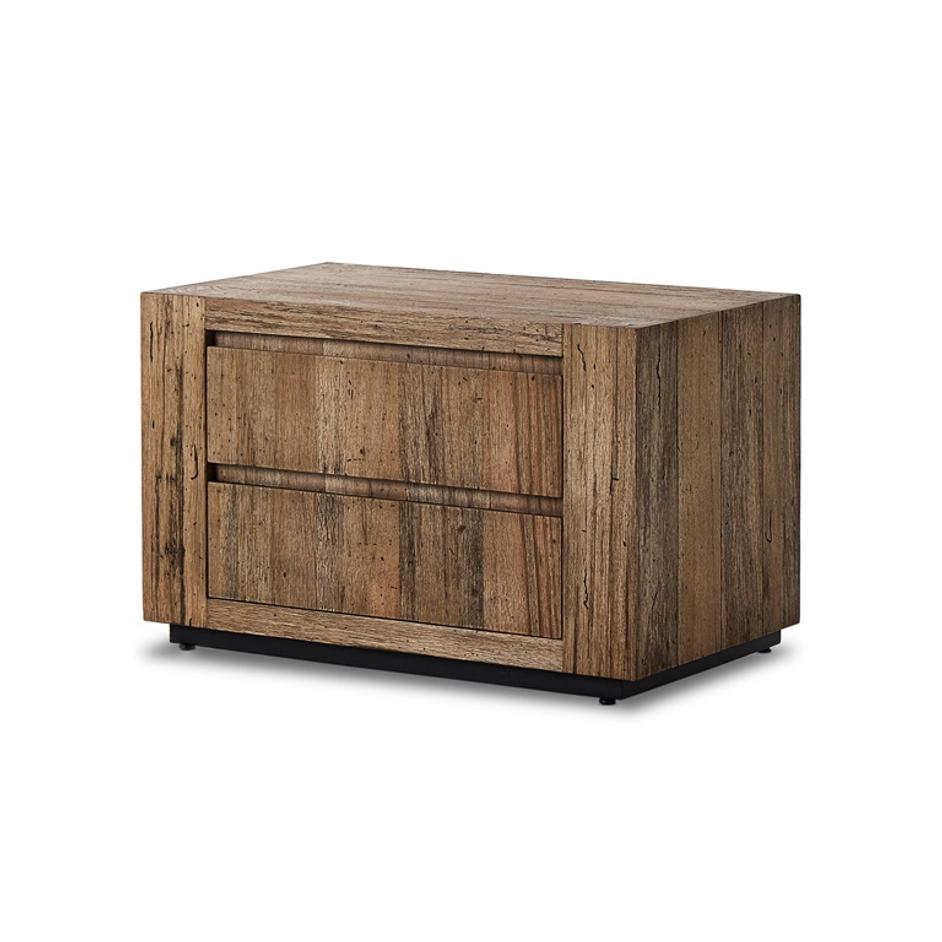 Abaso Nightstand in Rustic Wormwood Oak by FOUR HANDS