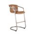 Portofino Distressed Chestnut Leather Bar Chair by Home Trends & Design