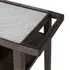 Dorrit Bar Cart In Brown Oak-Honed White Marble-Smooth Black Metal by Four Hands