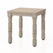Waller Outdoor End Table In Washed Brown by FOUR HANDS