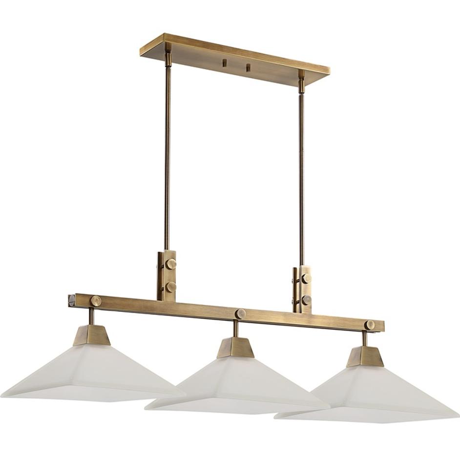 Brookdale Industrial 3 Light Linear Chandelier by Uttermost