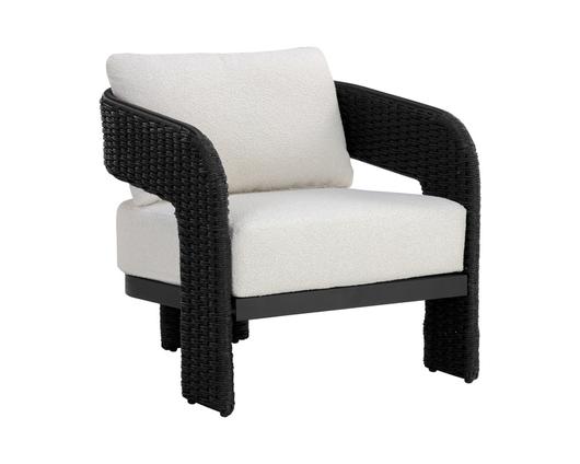 PYLOS LOUNGE CHAIR - BLACK - LOUIS CREAM by Sunpan
