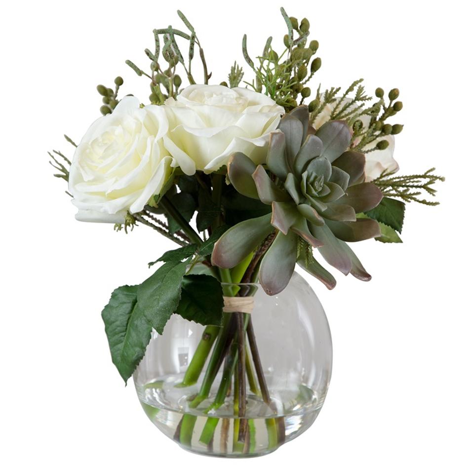 Belmonte Floral Bouquet & Vase by Uttermost