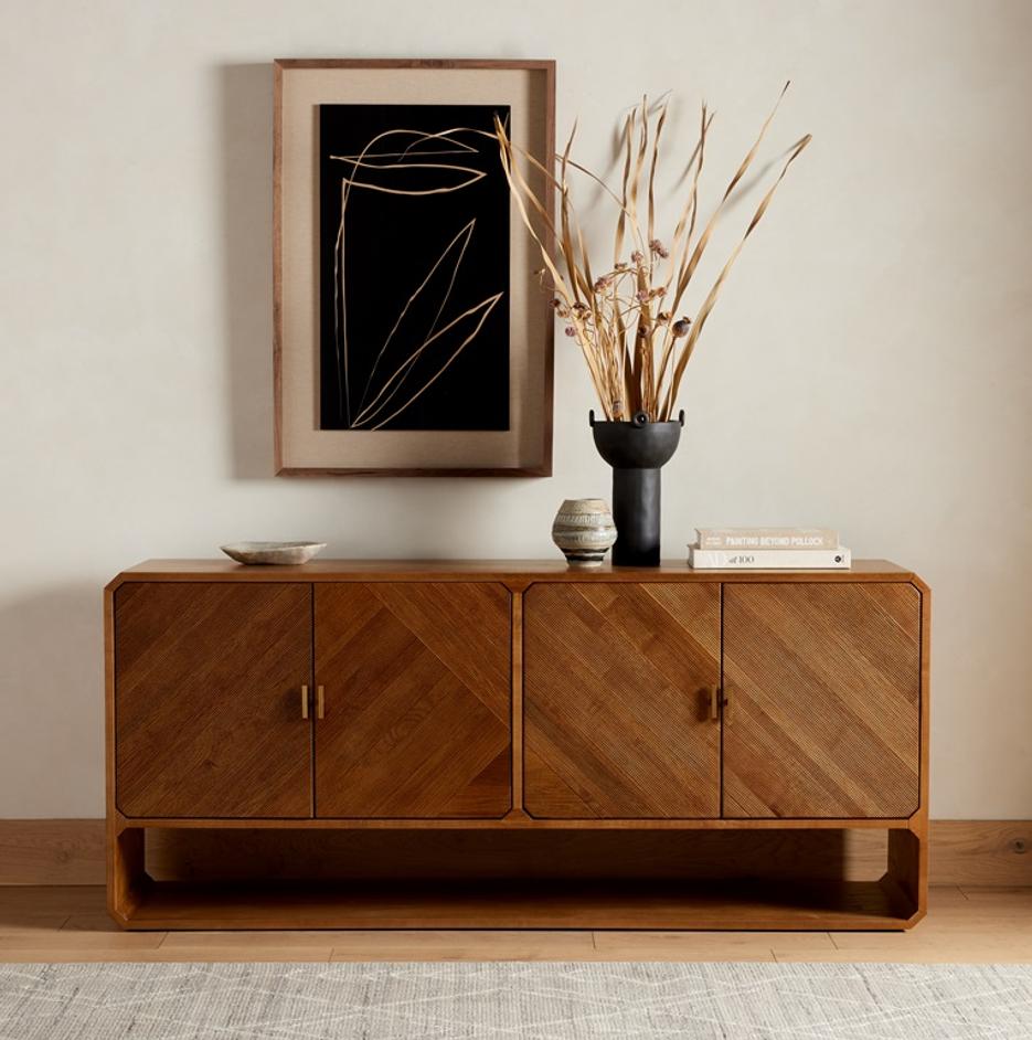 Caspian Sideboard In Natural Ash Veneer by FOUR HANDS