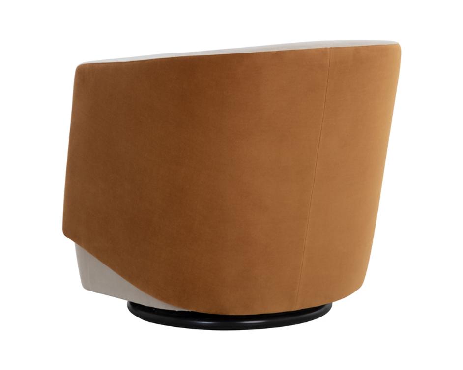 SARINA SWIVEL LOUNGE CHAIR - MEG TAUPE / MEG GOLD by Sunpan