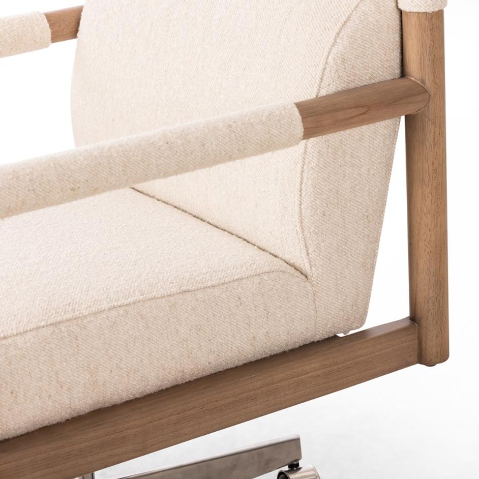 Kiano Desk Chair In Charter Oatmeal by FOUR HANDS