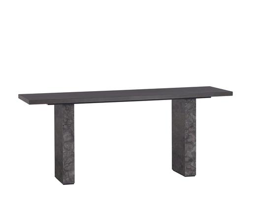 Rebel Console Table - Grey Marble / Charcoal Grey by Sunpan